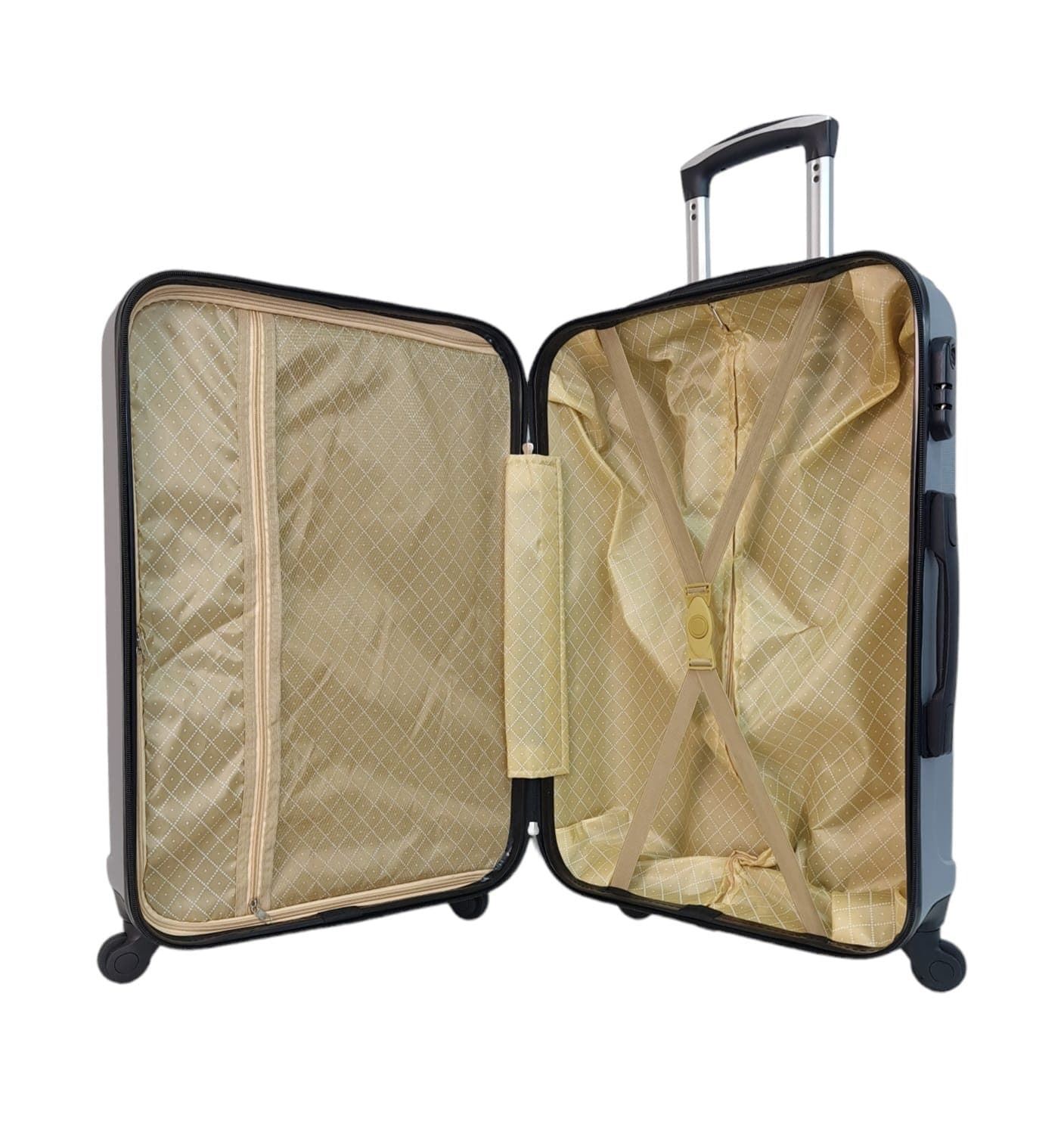 Maleta EXE Mediana 64x40x25cms Ligera Barata Material ABS color Gris Plata - Imagen 10