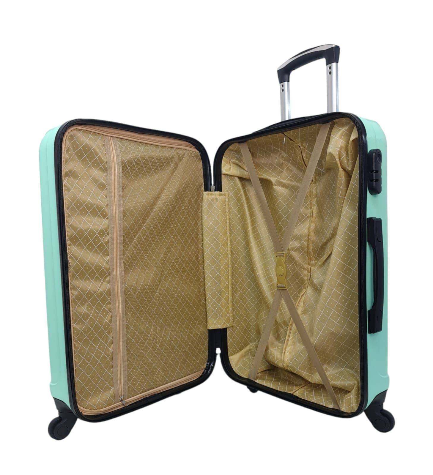 Maleta EXE Mediana 64x40x25cms Ligera Barata Material ABS color Verde Claro - Imagen 8
