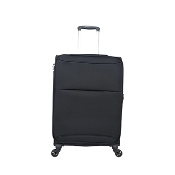 Maleta Light 8018  Mediana 65x43x25/30cms Ligera Expandible Barata Material Nylon color Negro - Imagen 1