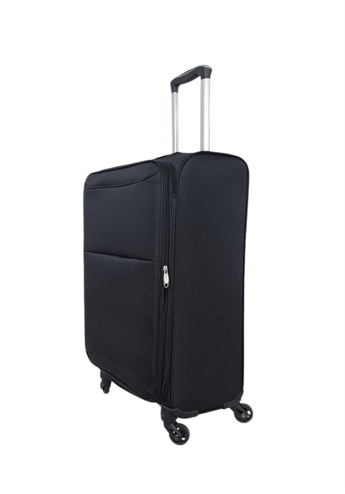 Maleta Light 8018  Mediana 65x43x25/30cms Ligera Expandible Barata Material Nylon color Negro - Imagen 3