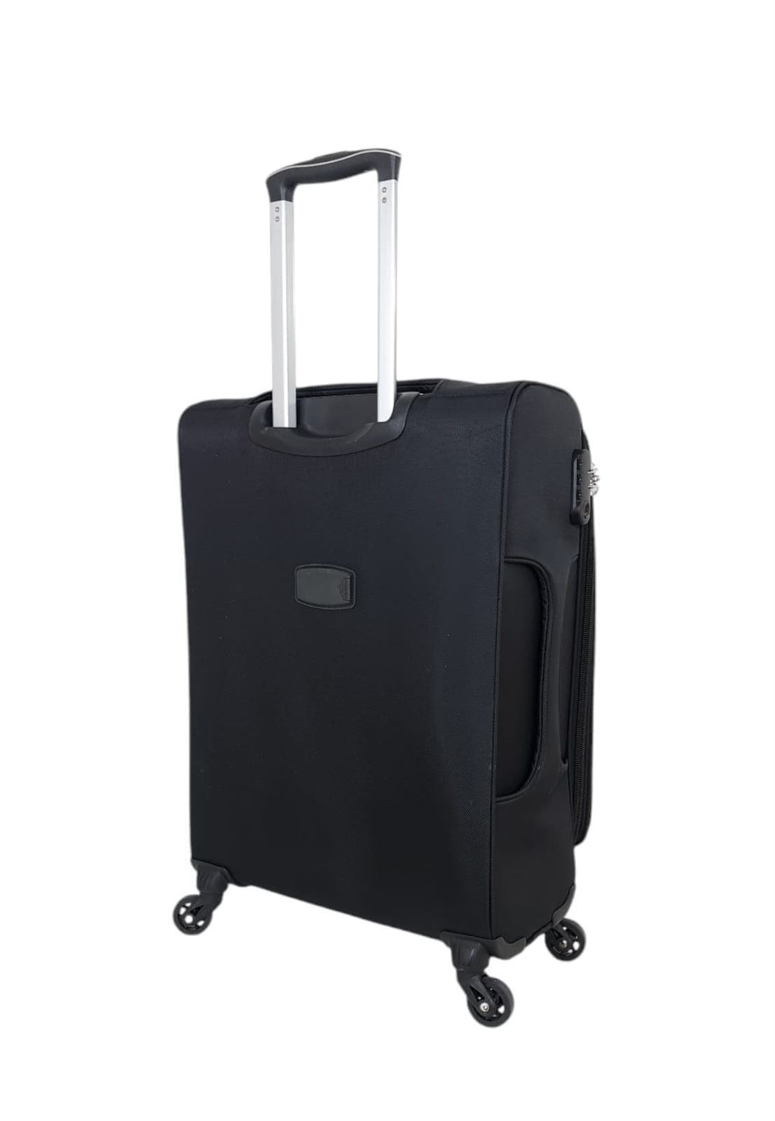 Maleta Light 8018  Mediana 65x43x25/30cms Ligera Expandible Barata Material Nylon color Negro - Imagen 7
