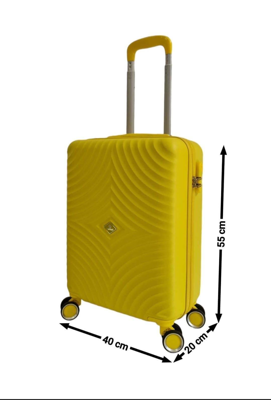 Maleta Rígida Barata 5687 Tamaño cabina Ligera Material ABS Medidas 55x38x20 cms color Amarillo - Imagen 2