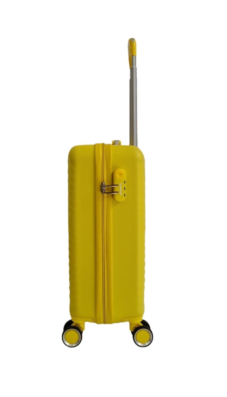 Maleta Rígida Barata 5687 Tamaño cabina Ligera Material ABS Medidas 55x38x20 cms color Amarillo - Imagen 4