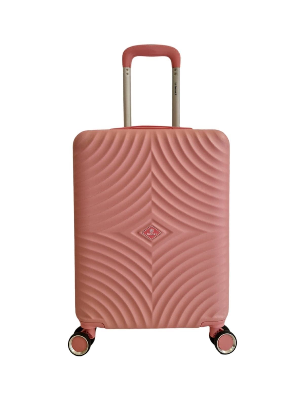 Maleta Rígida Barata 5687 Tamaño cabina Ligera Material ABS Medidas 55x38x20 cms color Rosa - Imagen 1