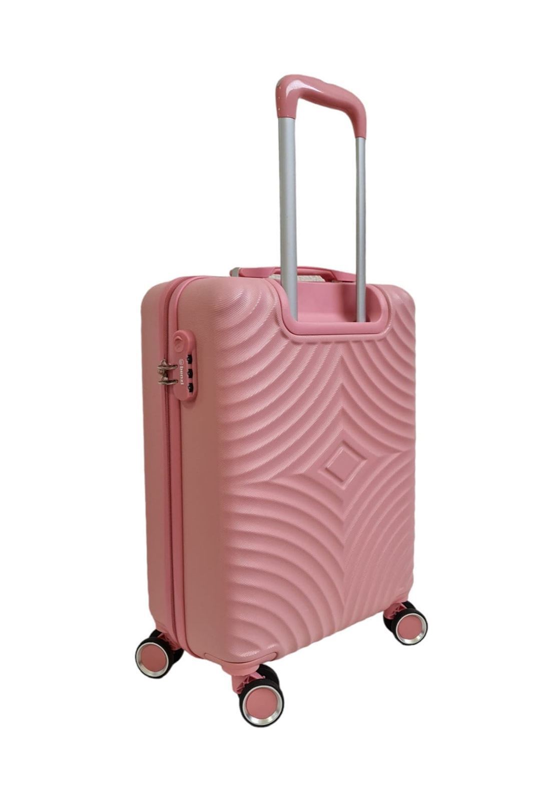 Maleta Rígida Barata 5687 Tamaño cabina Ligera Material ABS Medidas 55x38x20 cms color Rosa - Imagen 4