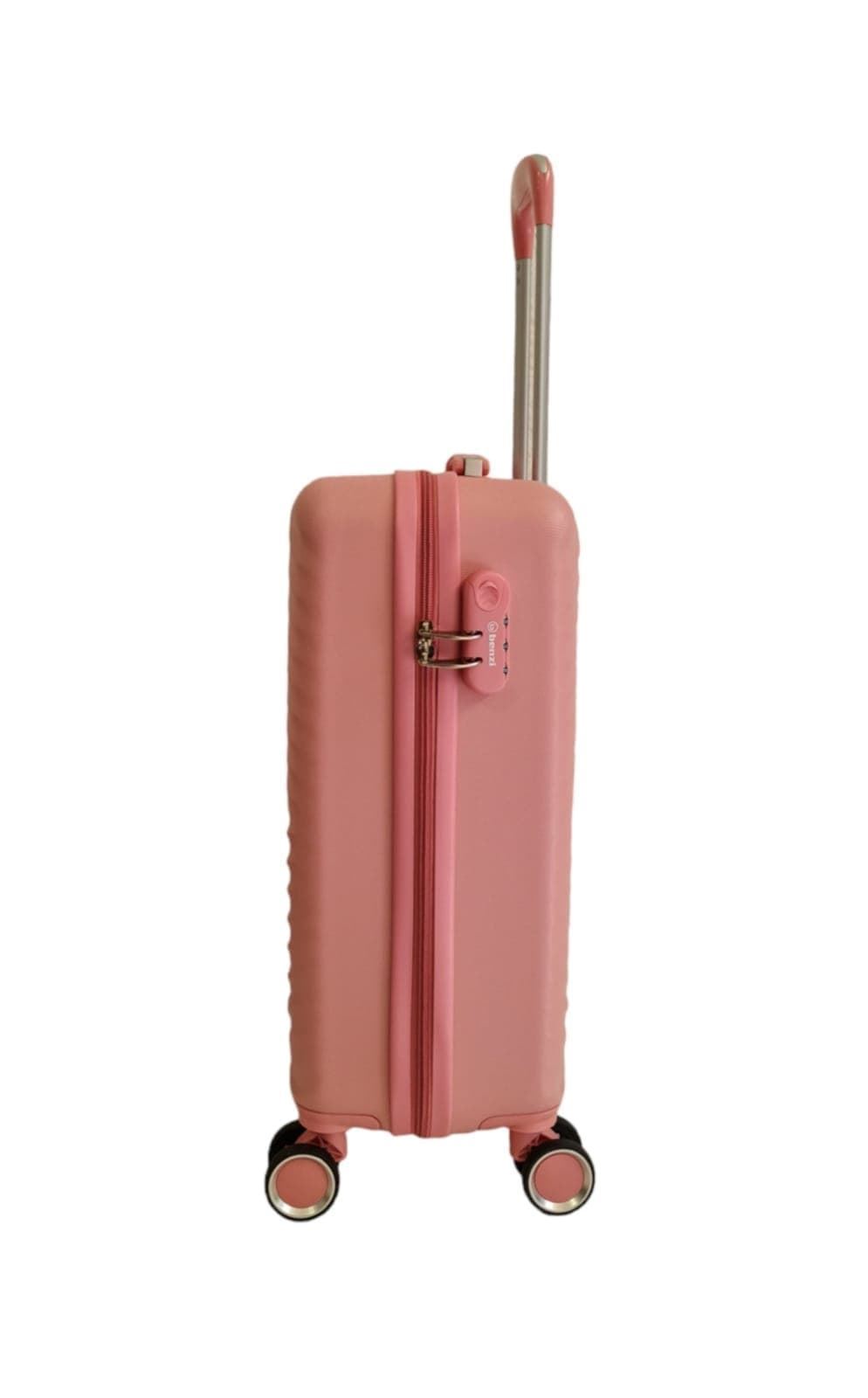 Maleta Rígida Barata 5687 Tamaño cabina Ligera Material ABS Medidas 55x38x20 cms color Rosa - Imagen 5