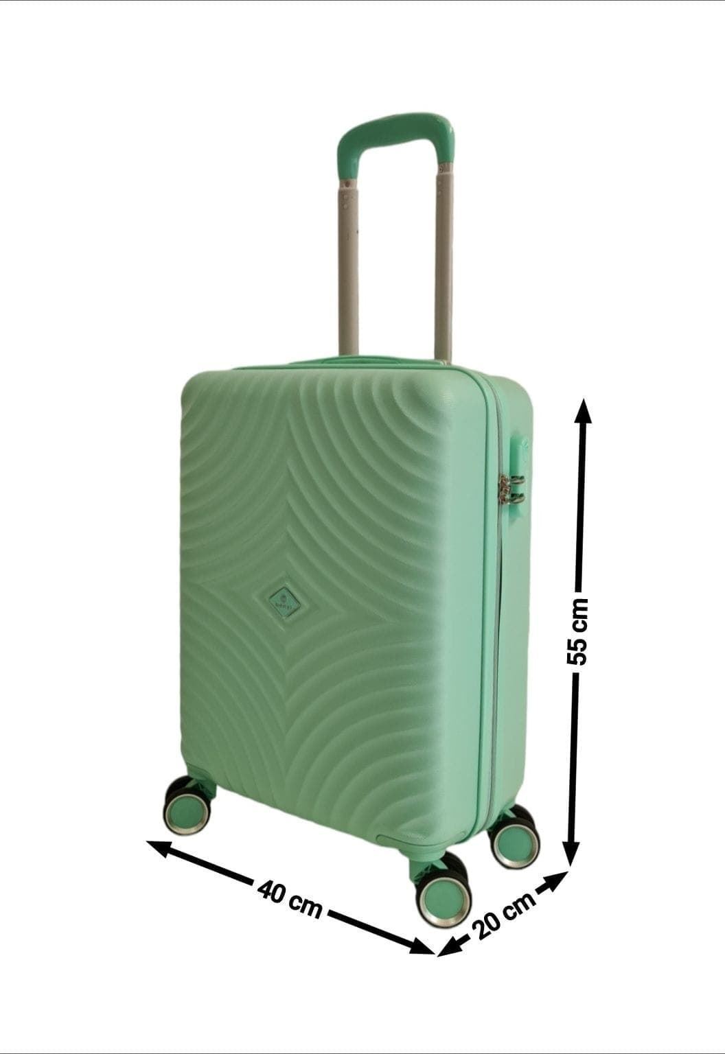 Maleta Rígida Barata 5687 Tamaño cabina Ligera Material ABS Medidas 55x38x20 cms color Verde - Imagen 2