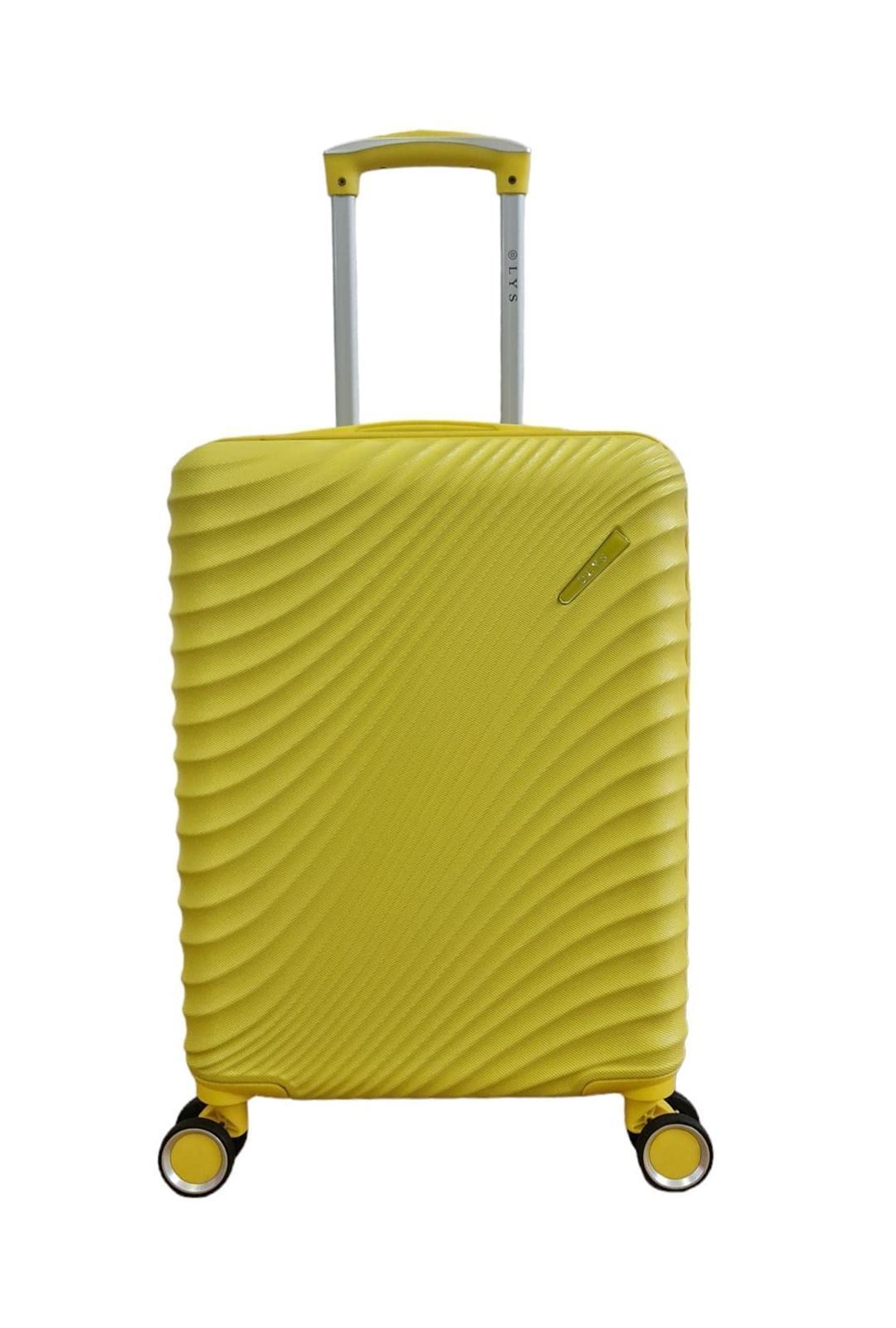Maleta Rígida Barata  616 Tamaño cabina Ligera Material ABS Medidas 55x38x20 cms color Amarillo - Imagen 1