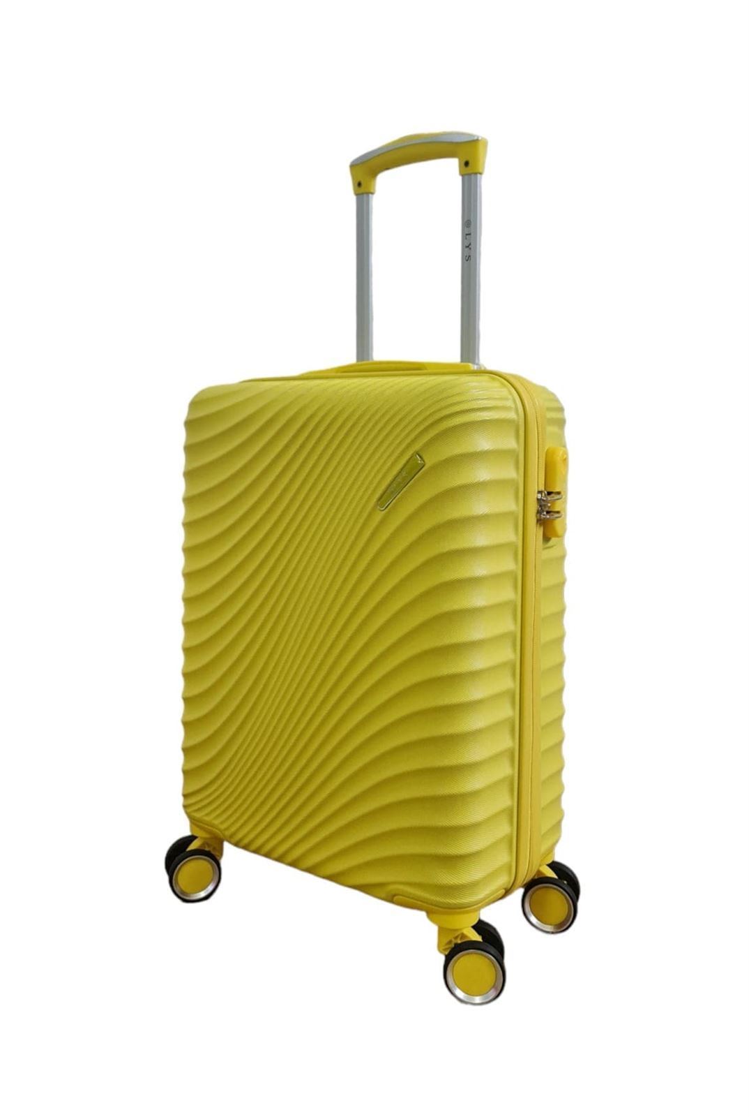 Maleta Rígida Barata  616 Tamaño cabina Ligera Material ABS Medidas 55x38x20 cms color Amarillo - Imagen 2