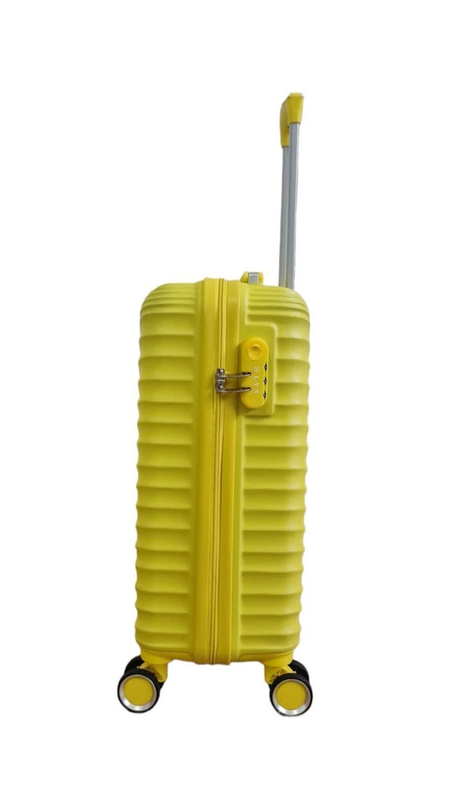Maleta Rígida Barata  616 Tamaño cabina Ligera Material ABS Medidas 55x38x20 cms color Amarillo - Imagen 6