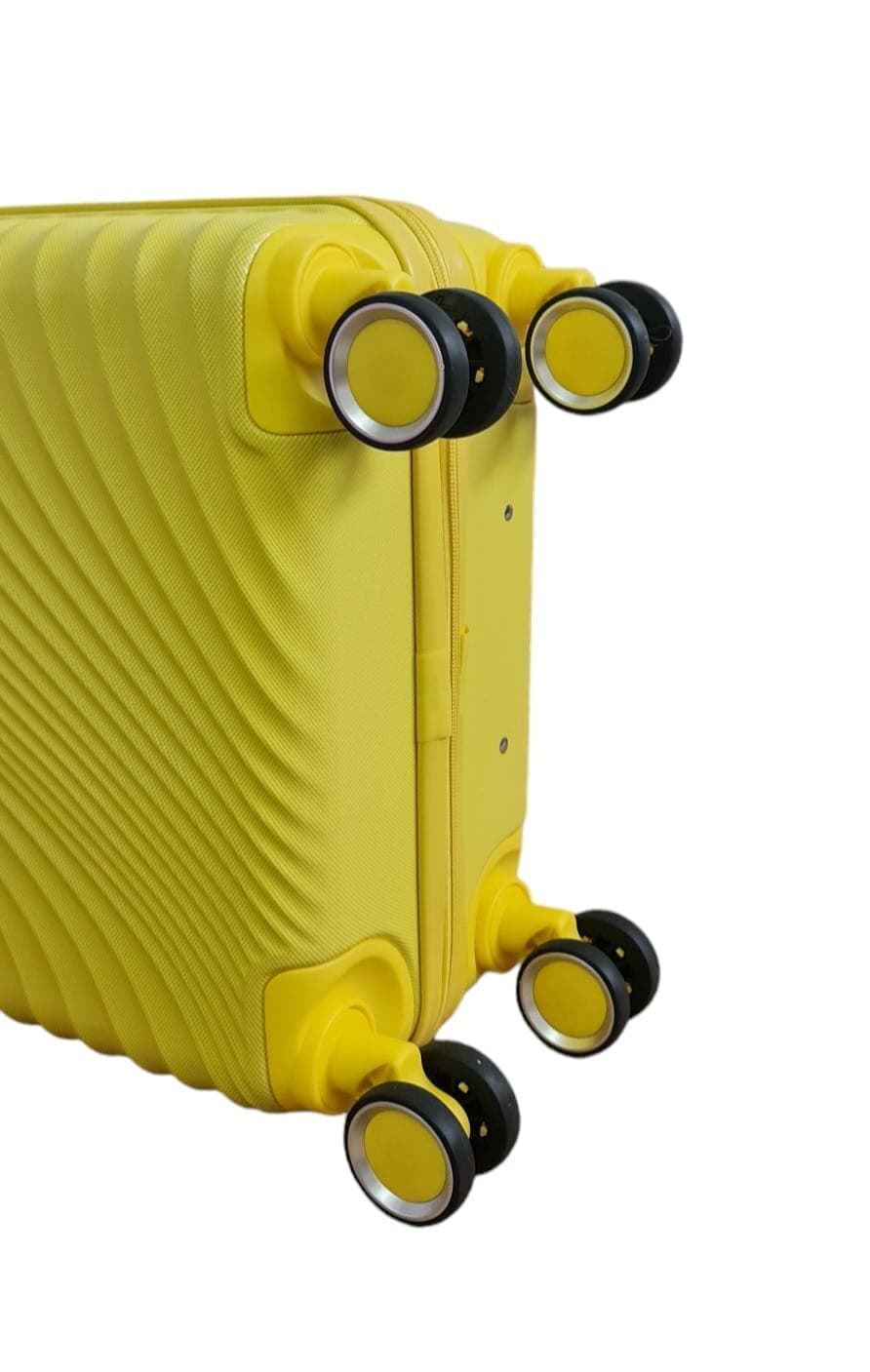 Maleta Rígida Barata  616 Tamaño cabina Ligera Material ABS Medidas 55x38x20 cms color Amarillo - Imagen 7