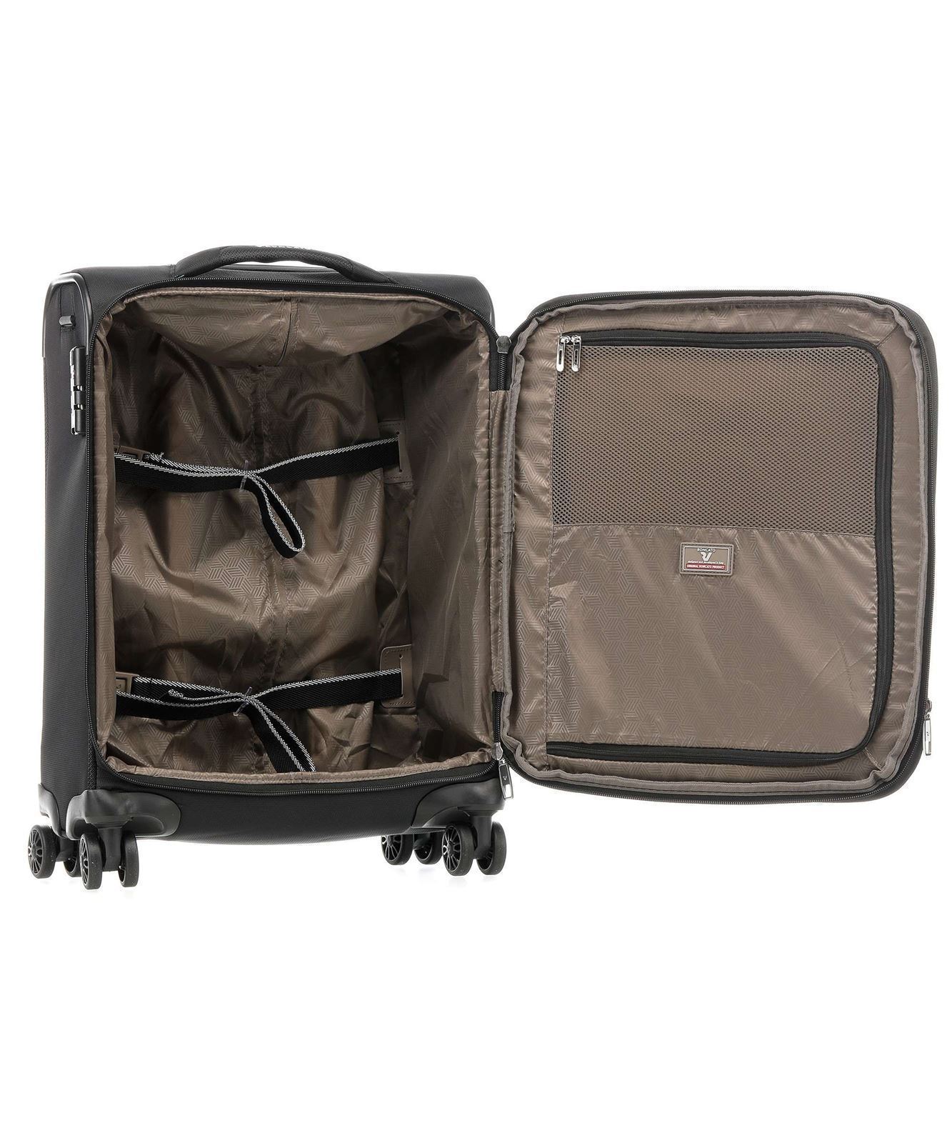Maleta Roncato Joy Cabina 4 Ruedas Negra Expandible 55X40X20/23 Muy Ligera Y Resistente - Imagen 8