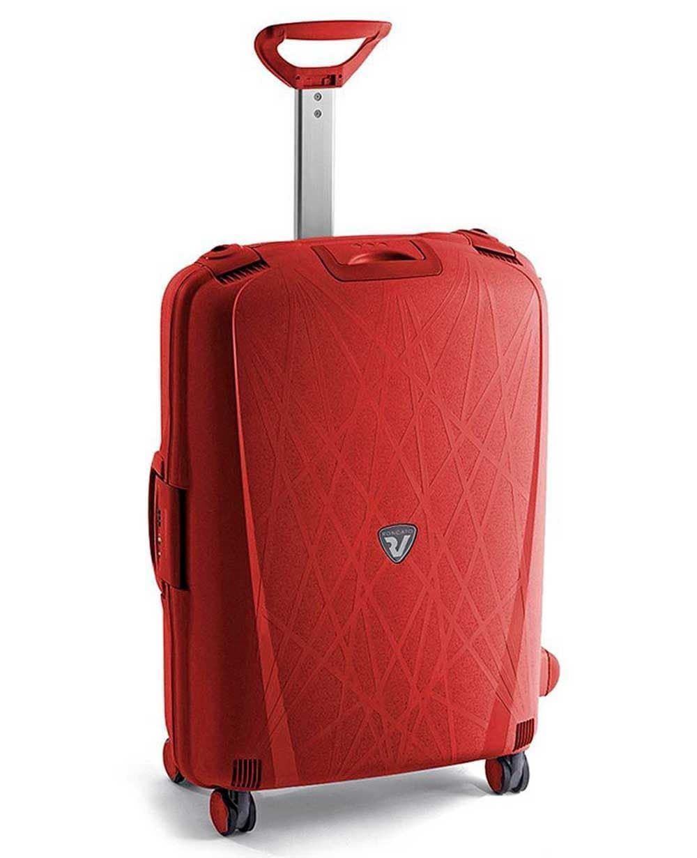 Roncato Maleta Mediana Light 80 litros con Cierre de Anclaje TSA 4 Ruedas Dobles Muy Resistente 10 años de Garantia color Rojo - Imagen 1