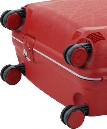 Roncato Maleta Mediana Light 80 litros con Cierre de Anclaje TSA 4 Ruedas Dobles Muy Resistente 10 años de Garantia color Rojo - Imagen 3