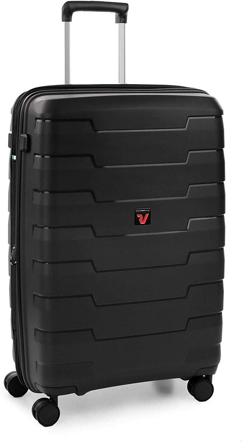 Roncato Maleta Mediana Rigida Skyline Expandible color Negro Garantia 5 años - Imagen 2