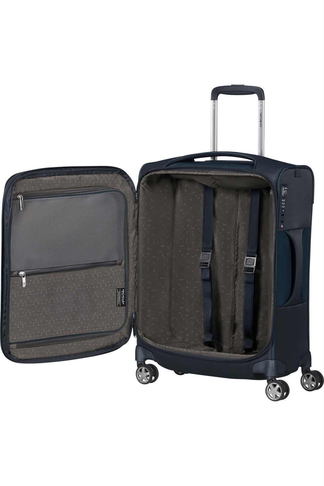 Samsonite Maleta D-Lite Cabina Expandible 55X40X20/25 Cms Capacidad 39/44 Litros Ultra Resistente y Ligera 2 Kilos color Azul Marino - Imagen 3