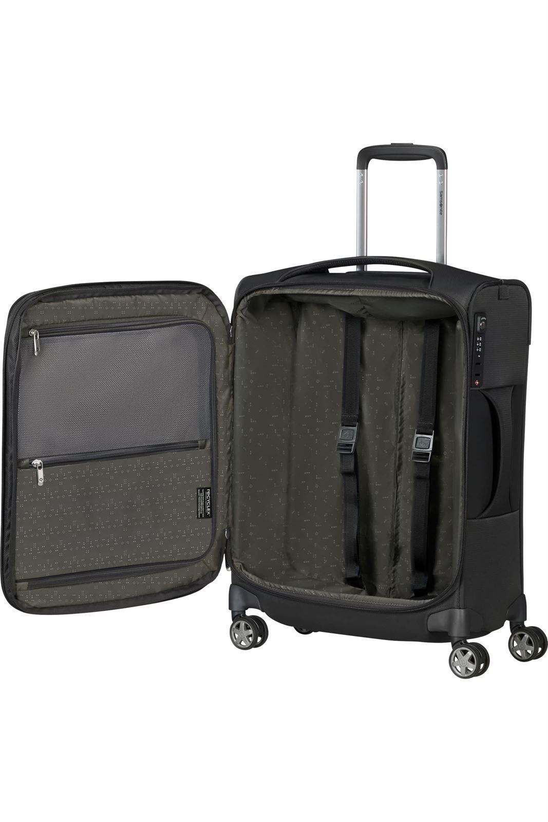 Samsonite Maleta D-Lite Cabina Expandible 55X40X20/25 Cms Capacidad 39/44 Litros Ultra Resistente y Ligera 2 Kilos color Negro - Imagen 4
