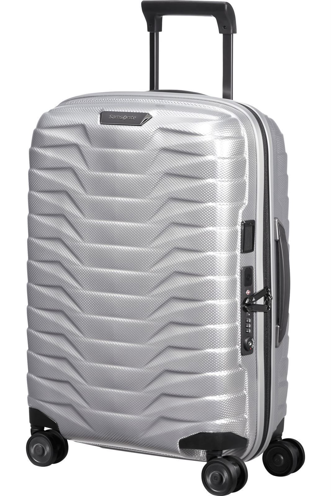 Samsonite Maleta Proxis Cabina Expandible 55X40X20/23 Cms Capacidad 38/44 Litros Ultra Resistente y Ligera 2.3 Kilos USB  color Plata - Imagen 2