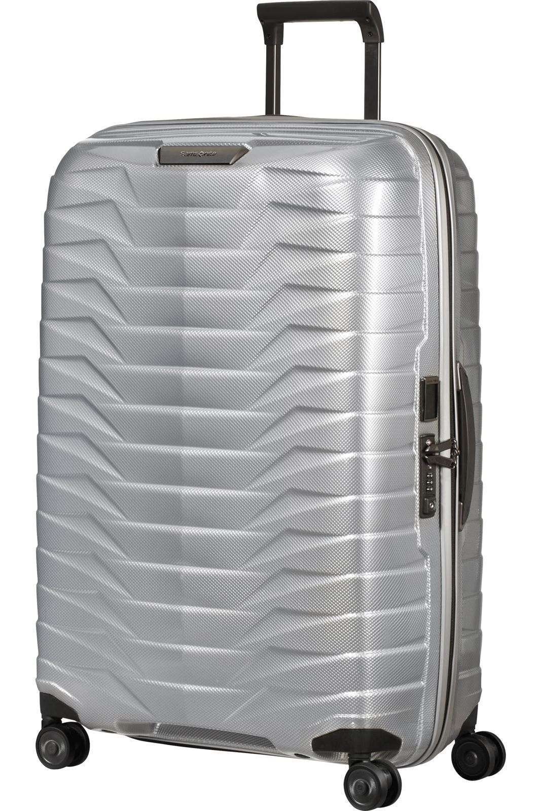Samsonite Maleta Proxis Tamaño Mediano 69 Cms Capacidad 75 Litros Ultra Resistente y Ligera 2.8 Kilos color Plata - Imagen 2
