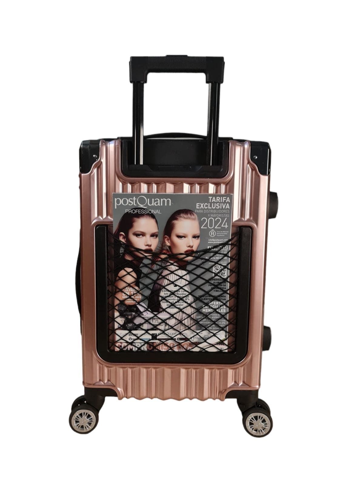 Travel Maleta Diamond Rígida de Cabina 55.0 x 37.0 x 20.0 cms Resistente y Ligera color Rosa Metal - Imagen 8